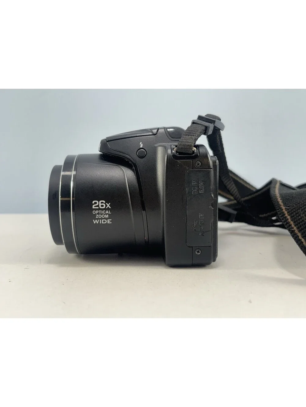 Nikon Coolpix L330 w/ Strap For Parts Or Repair - Missing Battery Door